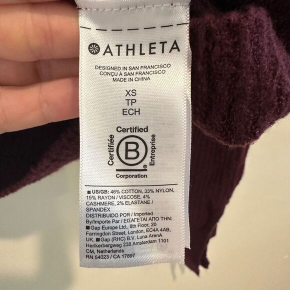 Athleta Felicity Cozy Oversized Long Sleeve Sweater Spiced Size Extra Small - Picture 4 of 5